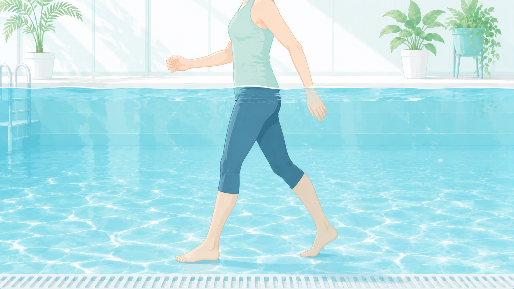 水中ウォーキングは血糖値に良い?｜50代の歩き方・タイミングのコツと食事の話｜現役インストラクター解説