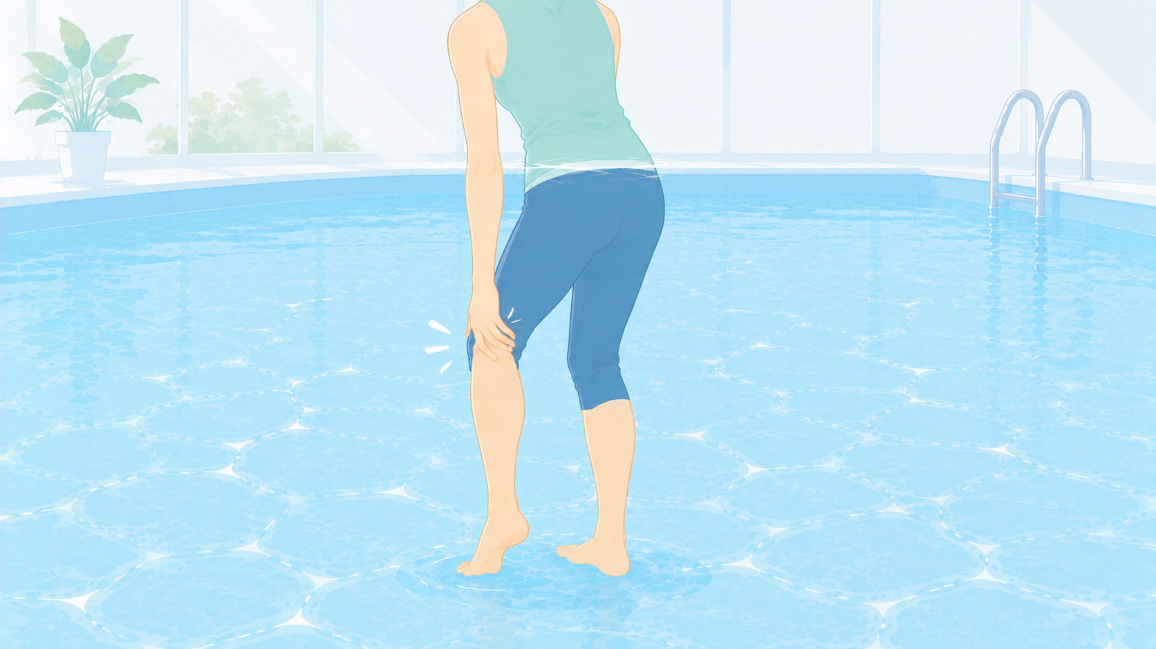 水中ウォーキングで足がつるのはなぜ?｜つったときの対処と、つらないための予防｜現役インストラクター解説